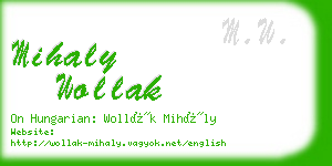 mihaly wollak business card